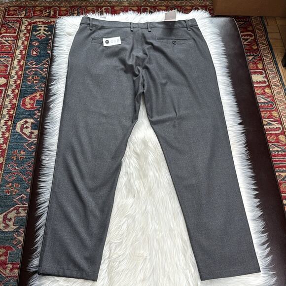 Zara Charcoal Gray Slim Stretch Melange Pants - Picture 6 of 7